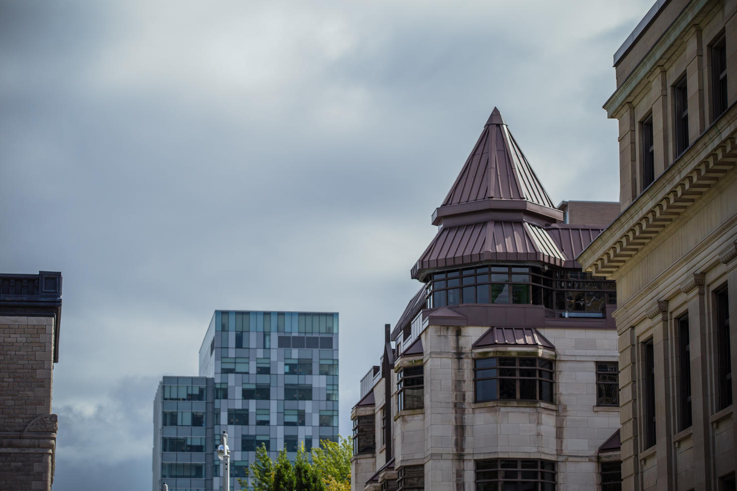 Skyline of campus buildings