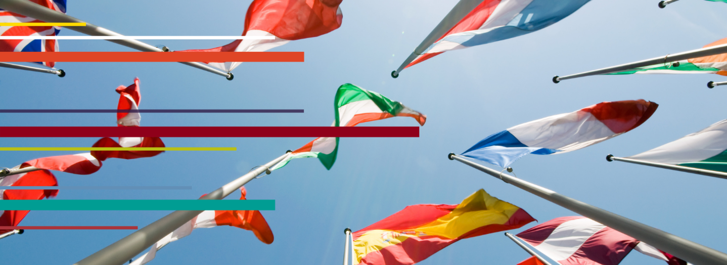 Flags of different countries.