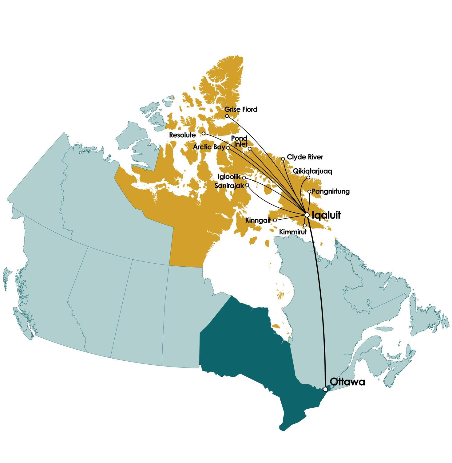 The patient referral pathway from Qikiqtani-Qikiqtaaluk Region to Ottawa