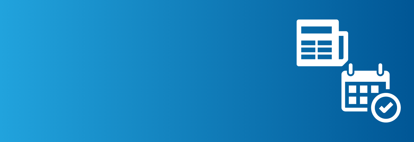 Calendar icone on a blue background