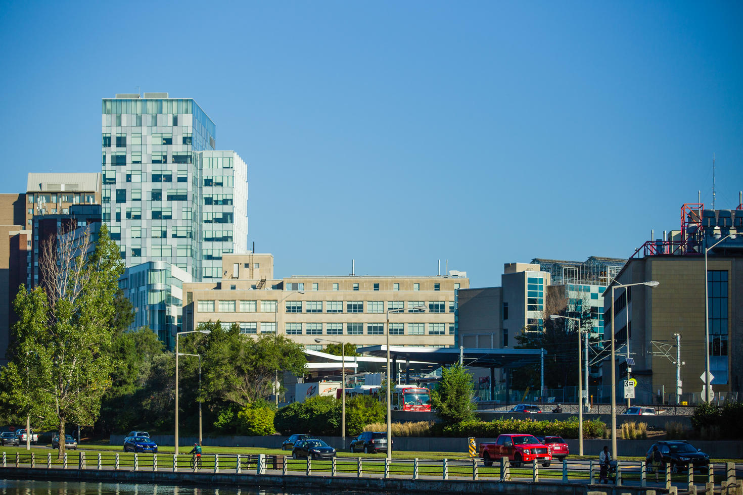 Campus buildings.