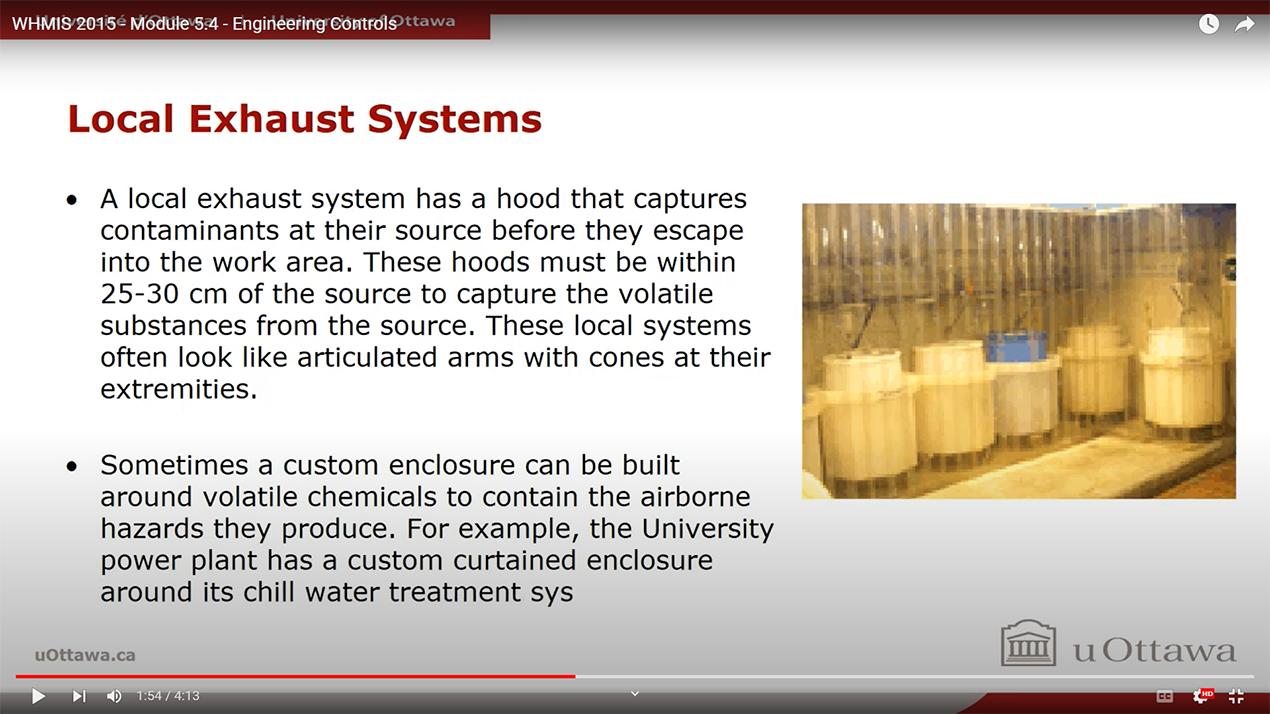 WHMIS 2015 - Module 5-4 - Engineering Controls