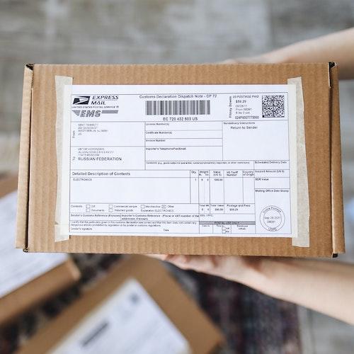 Image of a package to be sent