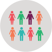 silhouettes representing diversity