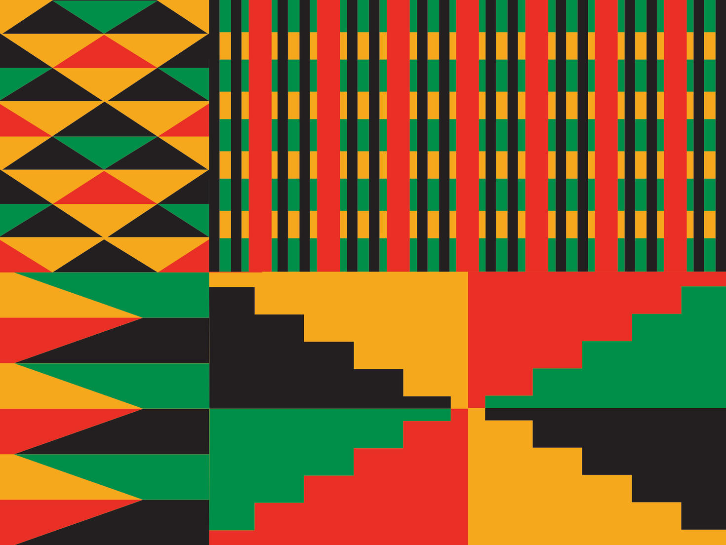 A geometric pattern for Black History Month