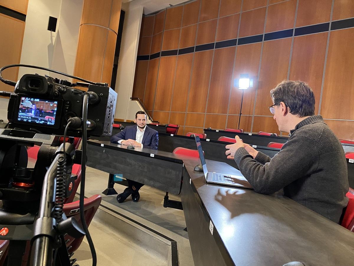 interview for video camera