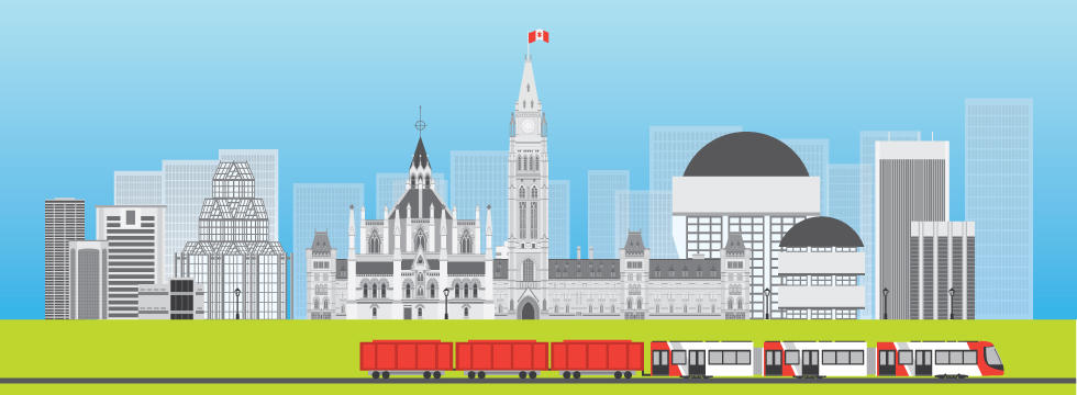 Illustration of the Ottawa Light Rail Train