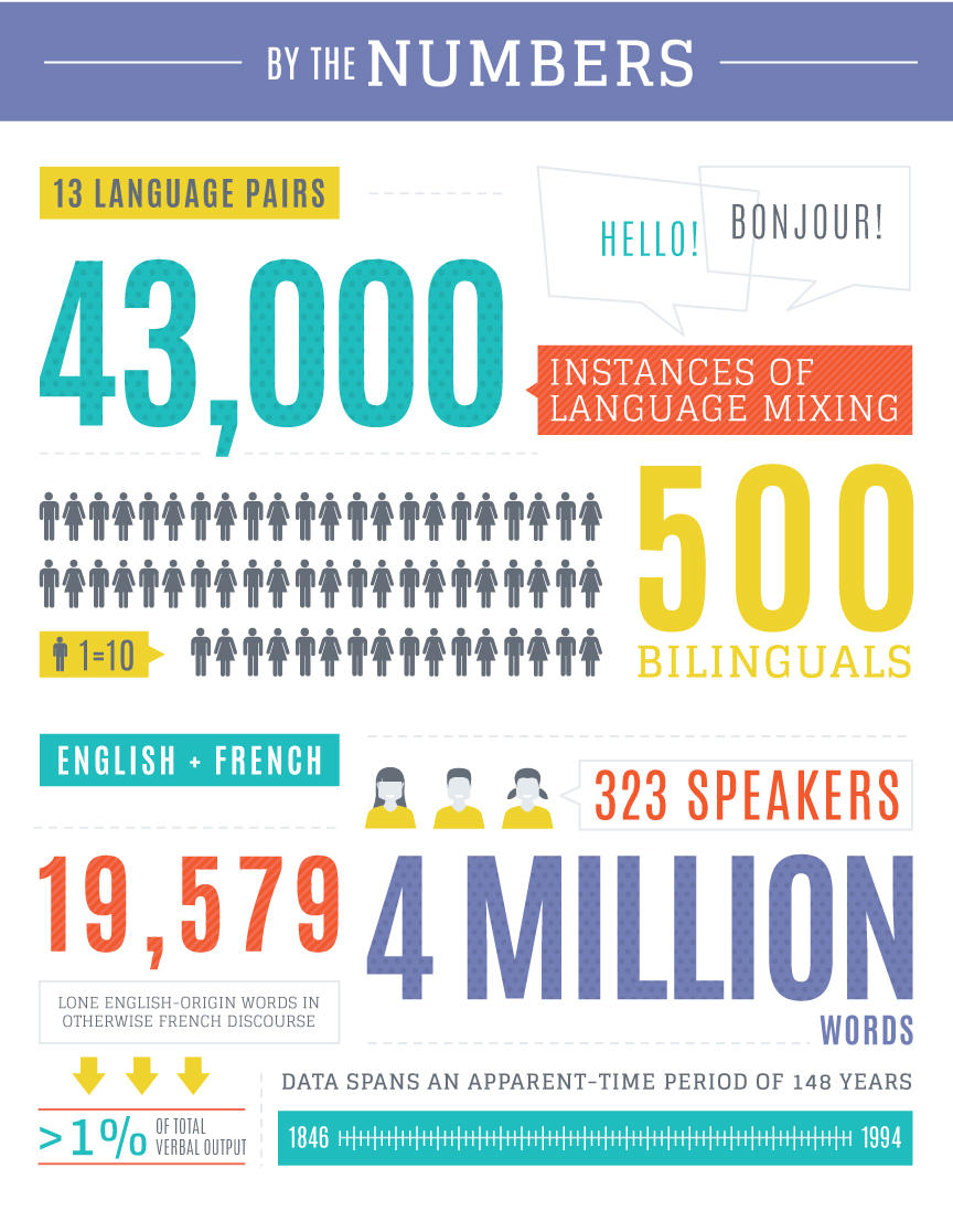 Infographic showing numbers related to the research