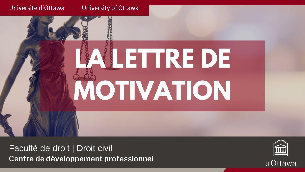 La lettre de motivation