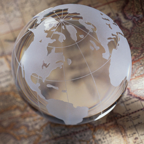 glass ball world globe