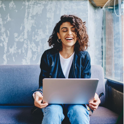 student with laptop