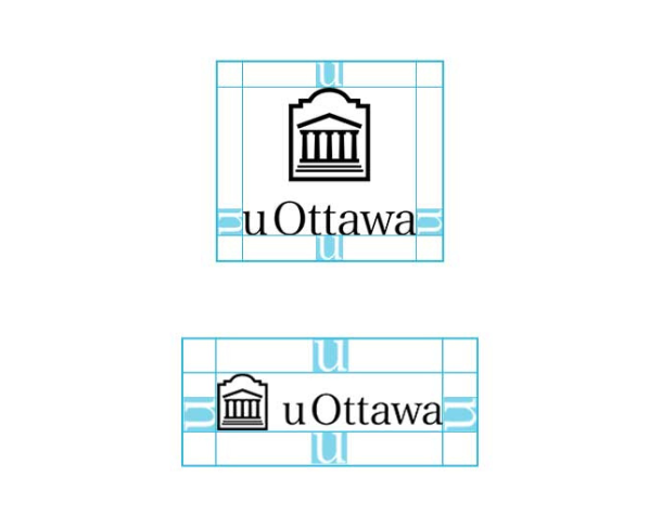 le logo de l'uottawa avec l'identification du facteur U