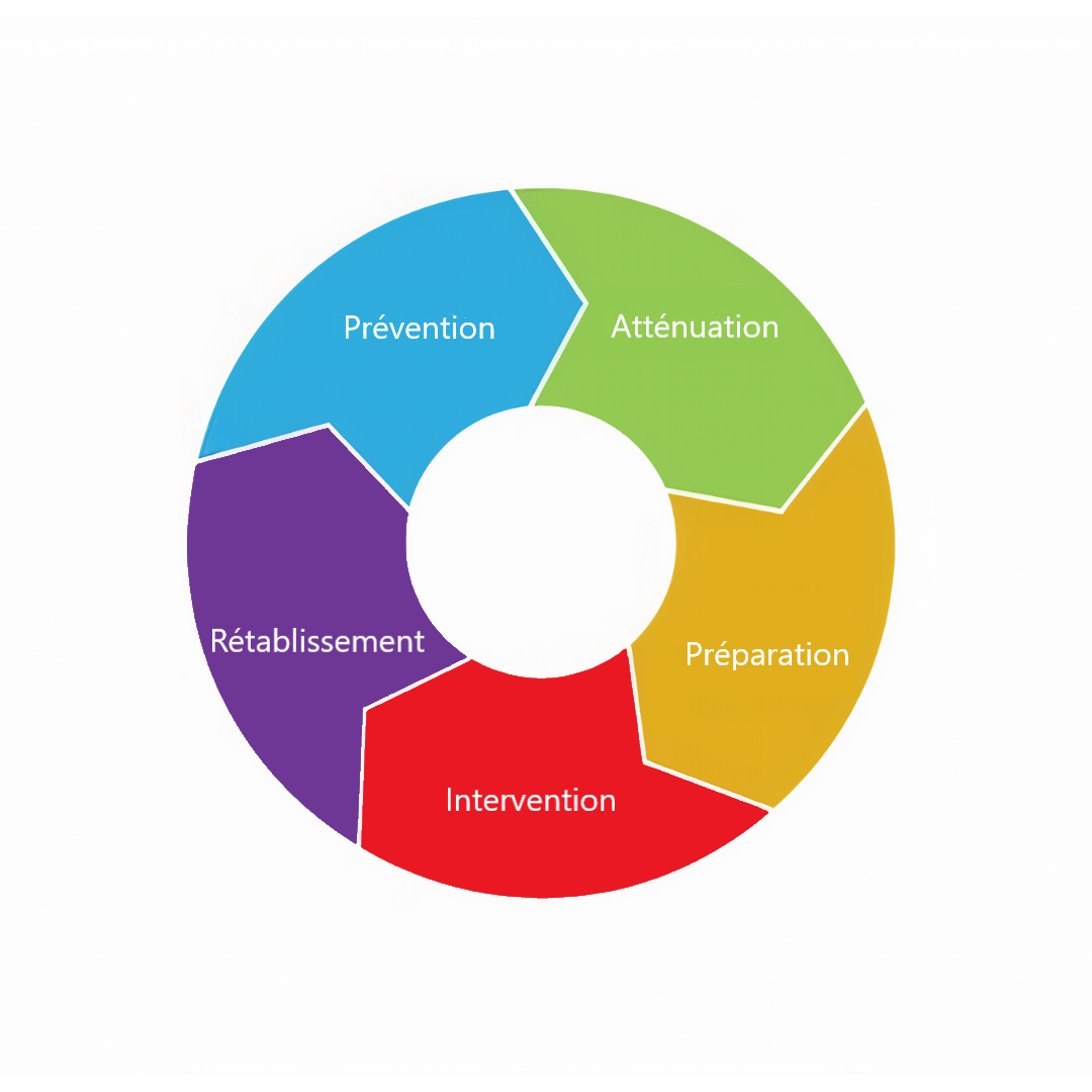 Cinq piliers de gestion des urgences