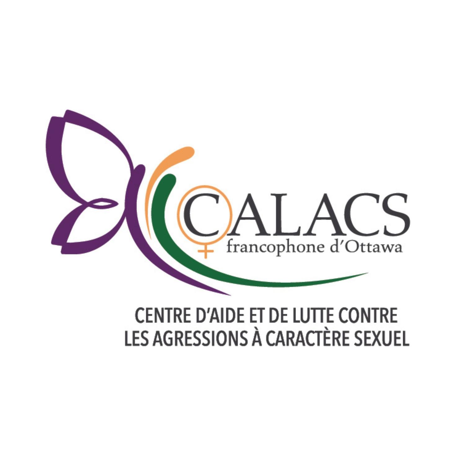 Logo CALACS avec le texte Centre d'aide et de lutte contre les agressions à caractère sexuel