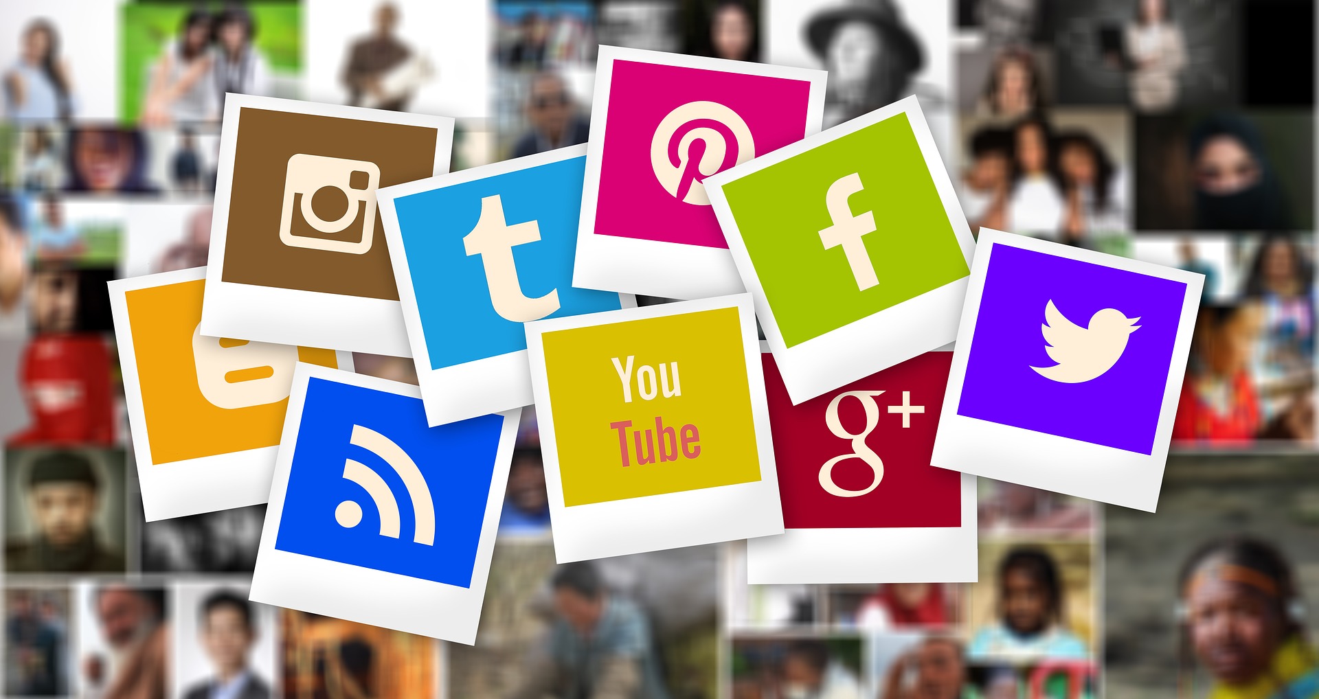 Image des logos des différents médias sociaux Image des logos des différents médias sociaux