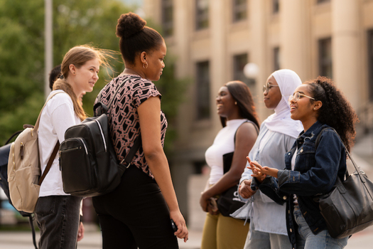 Students talking