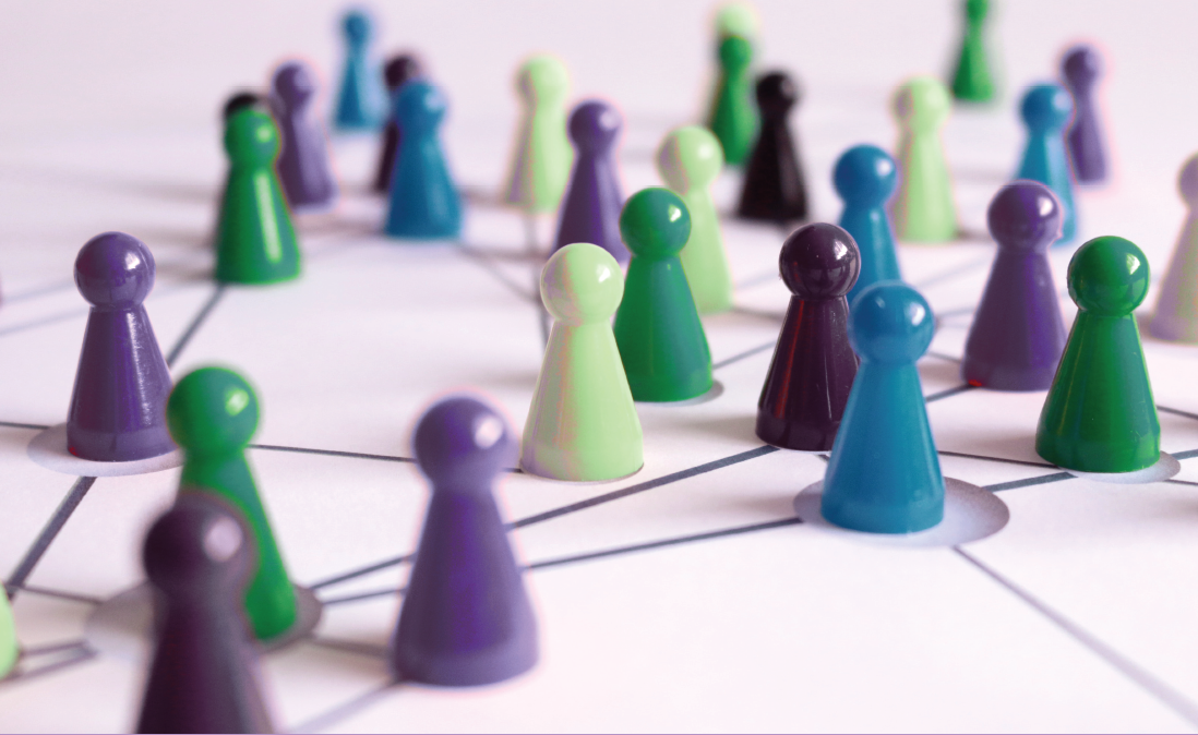 Pins on a board