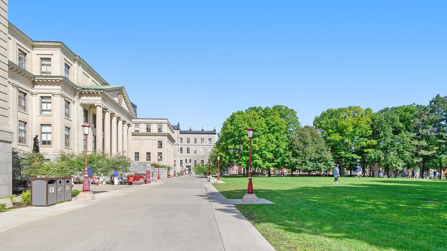 Sideview of Tabaret Hall.