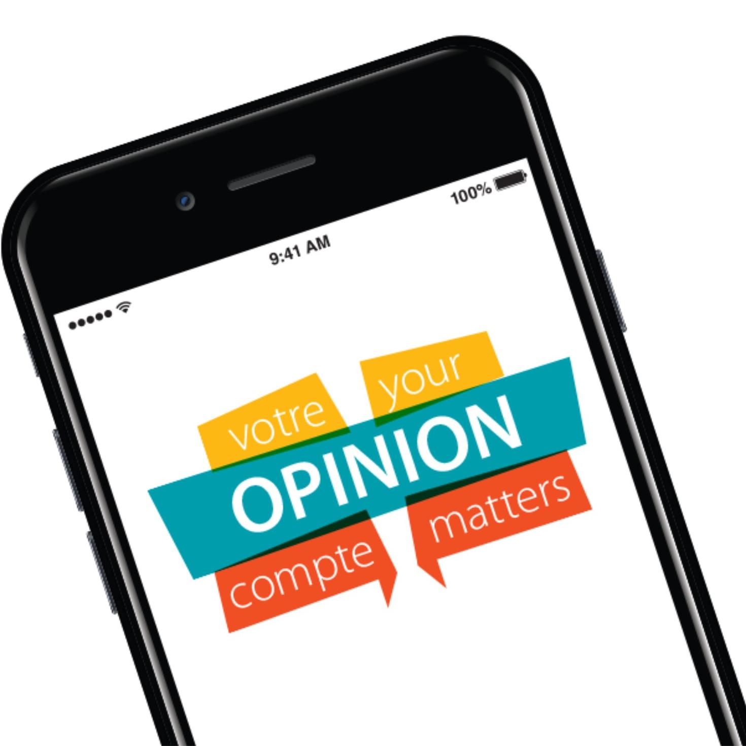 Your Opinion Matters in a cellphone