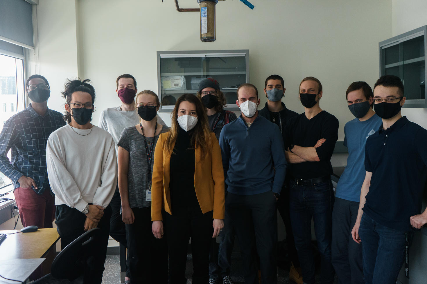 Professor Adina Luican-Mayer and her team of student