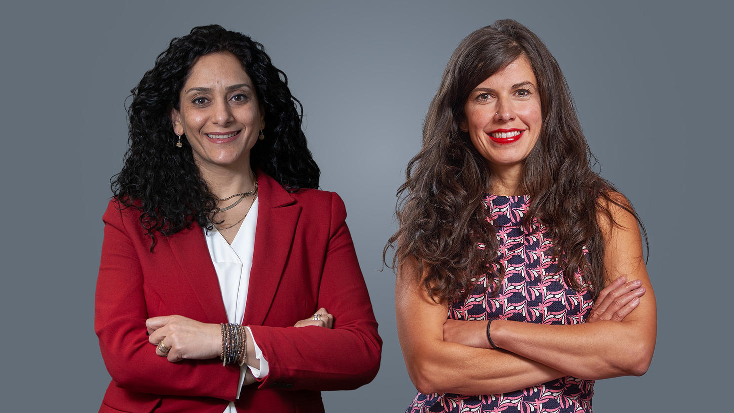 Professors Charlotte Karam and Anne Levesque