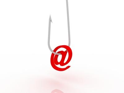 at symbol with fishhook through it
