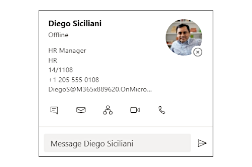 profile card