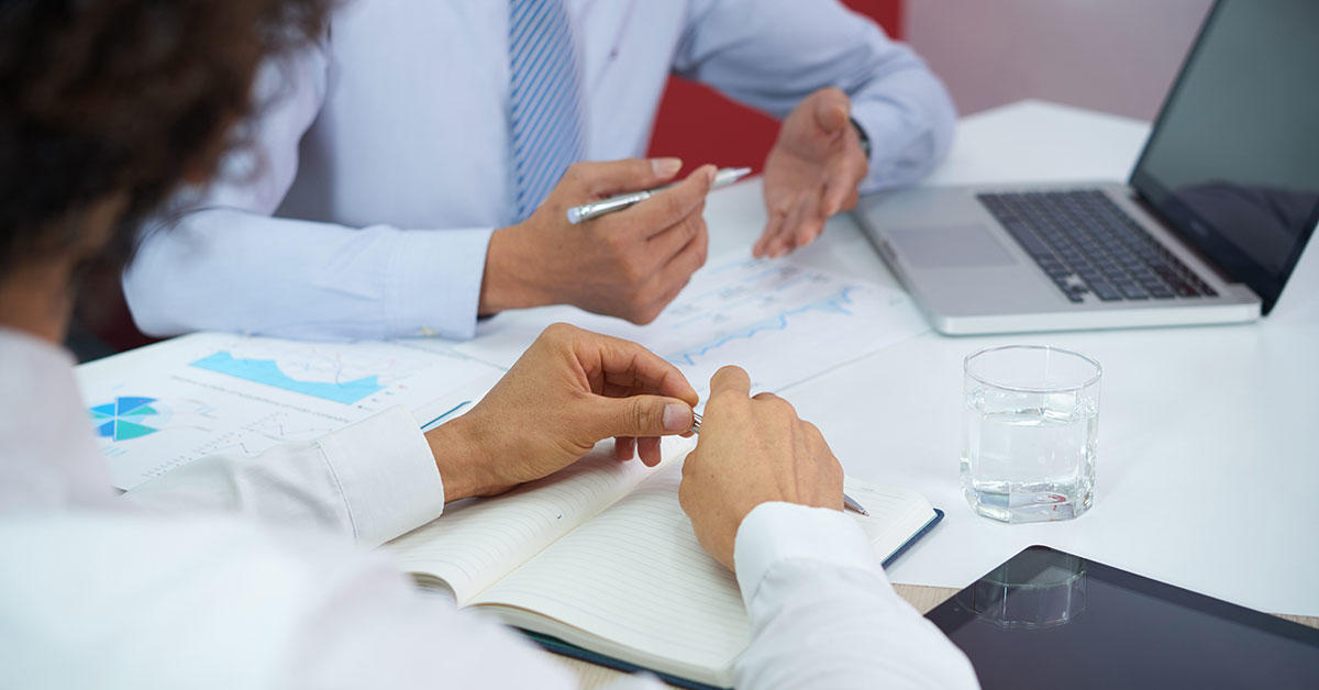 People working together at a table