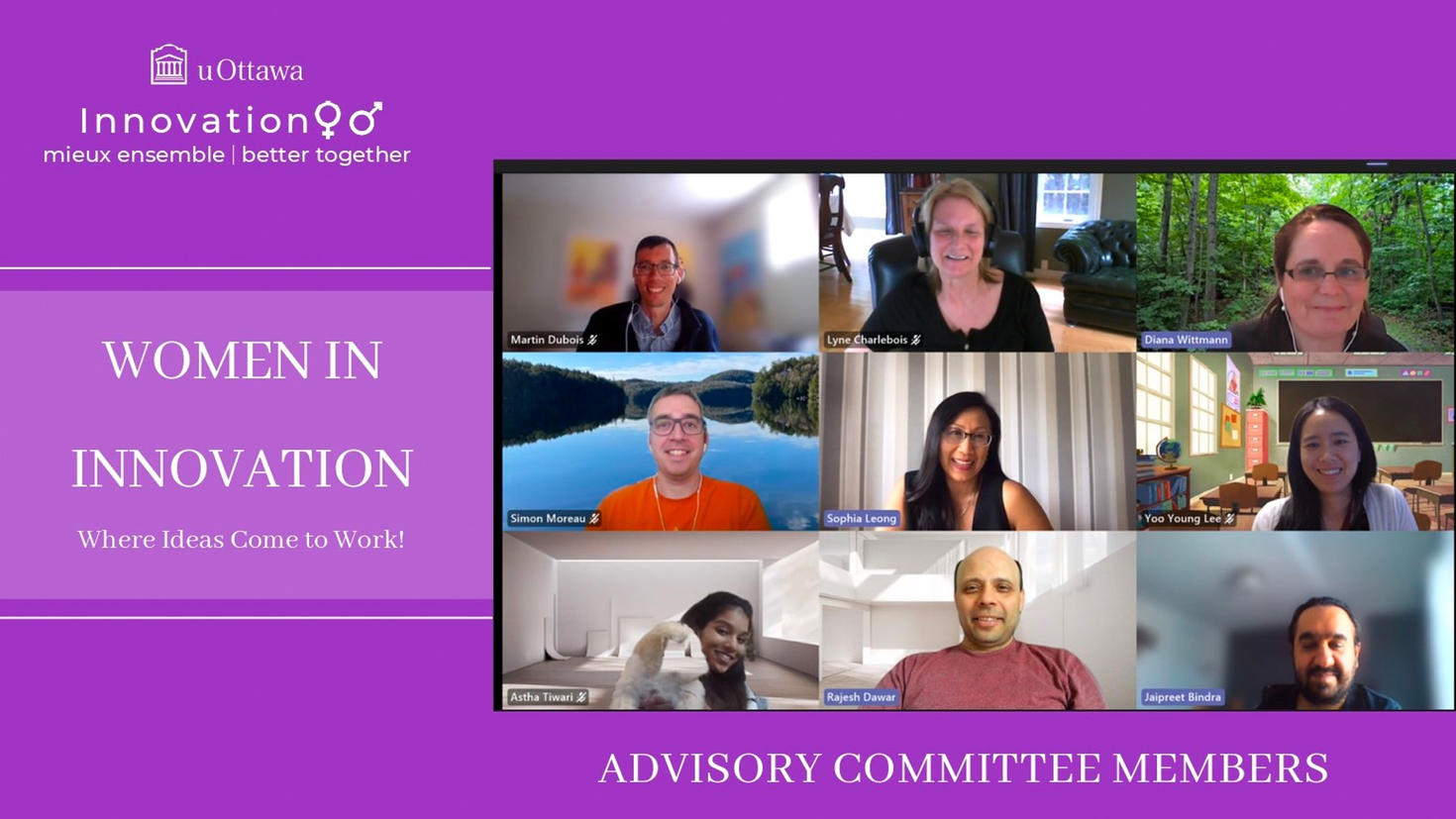 Women in innovation Advisory committee members.