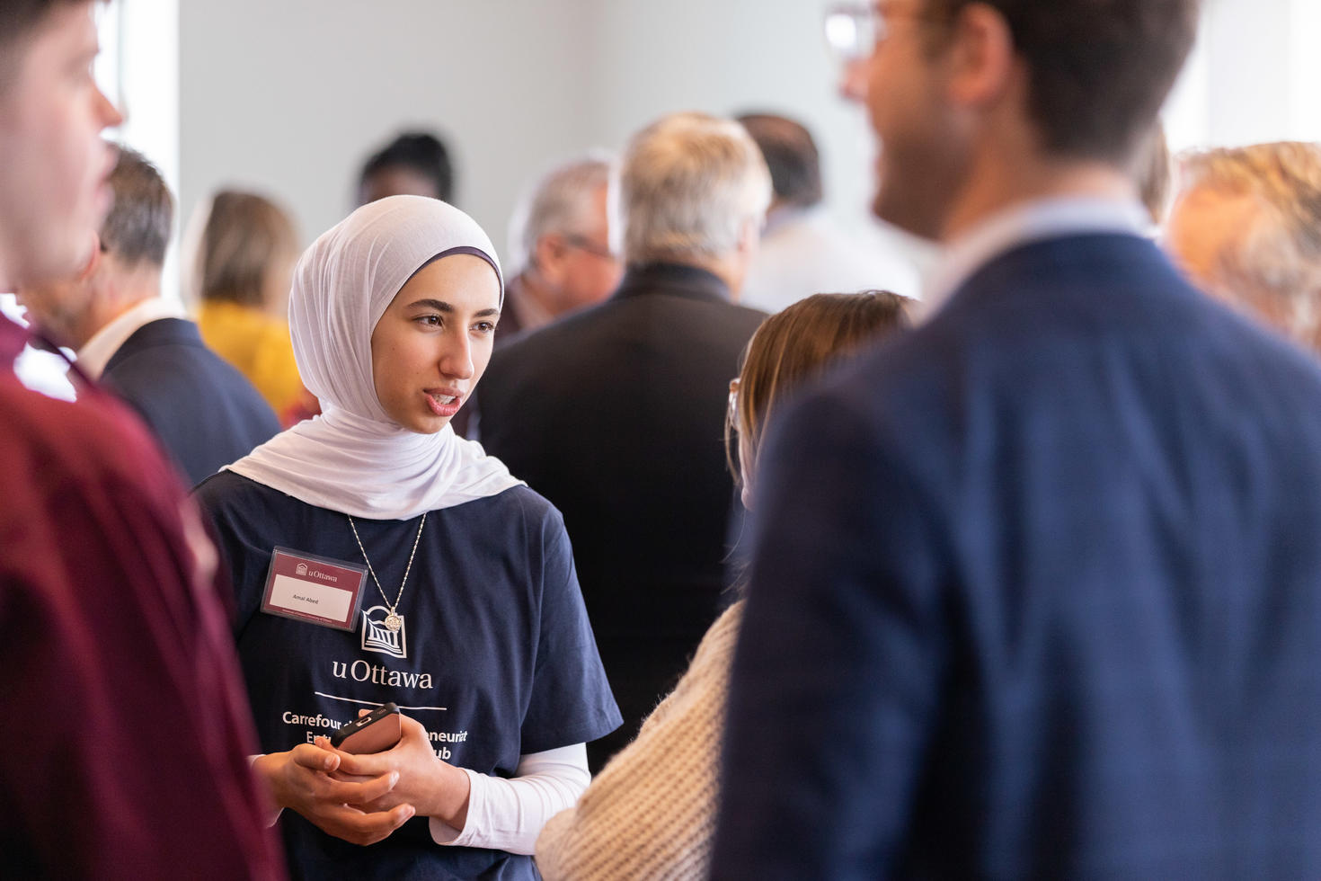 uOttawa student in crowd