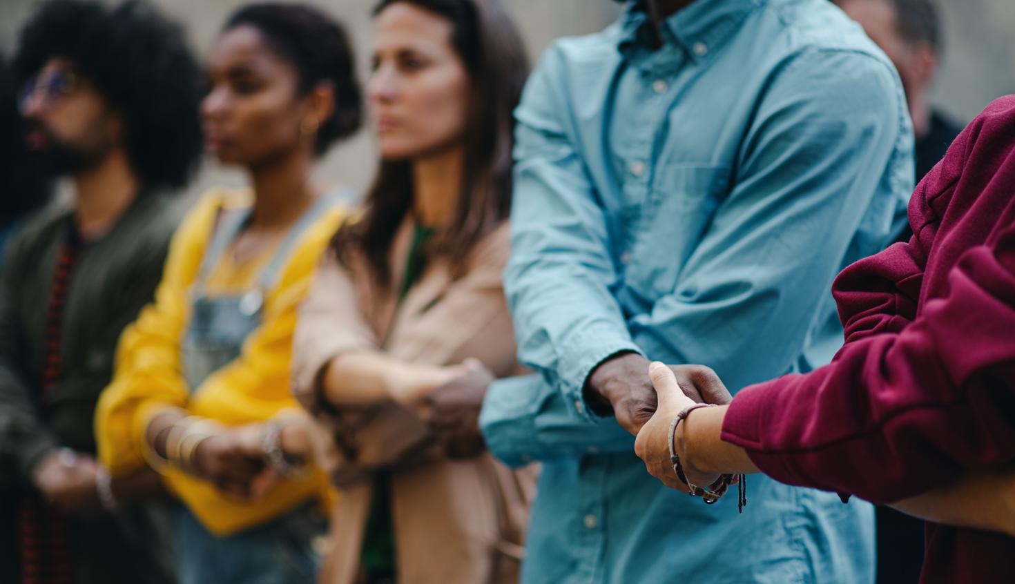 people holding hands