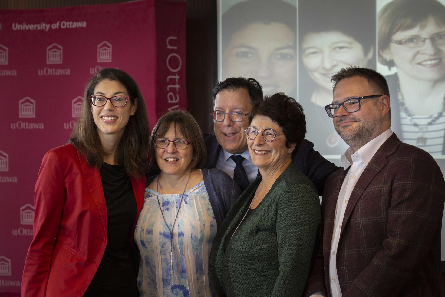 Group photo of five of the CCRMF chairholders 