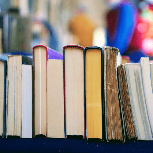 Image of books on a shelf