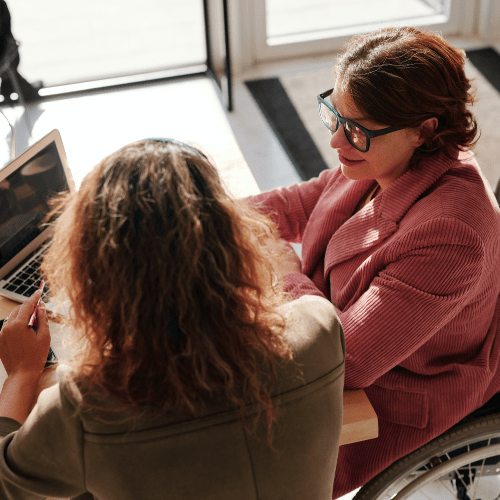 Employees working on health and wellness plan