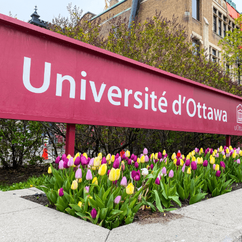 signage at the University of Ottawa