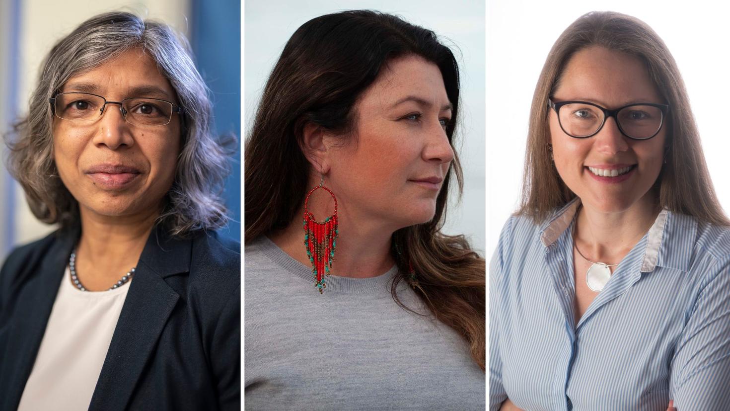 Professors Smita Pakhalé, Aimée Craft and Anna Zumbansen