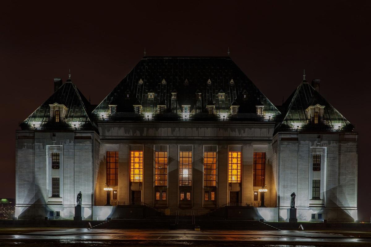 Canada's Supreme Court at night