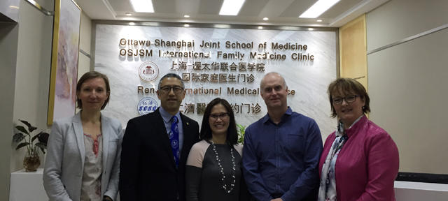 uOttawa representatives at the Ottawa Shanghai Joint School of Medicine (OSJSM)