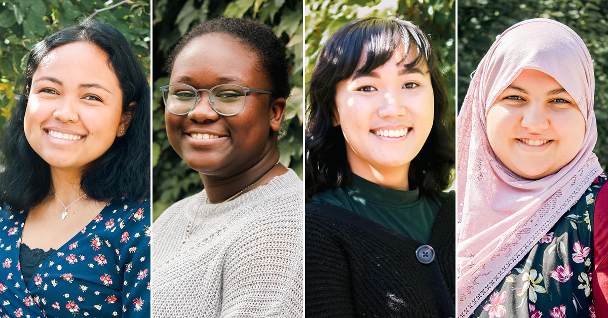 Collage of portraits of francophone student mentors