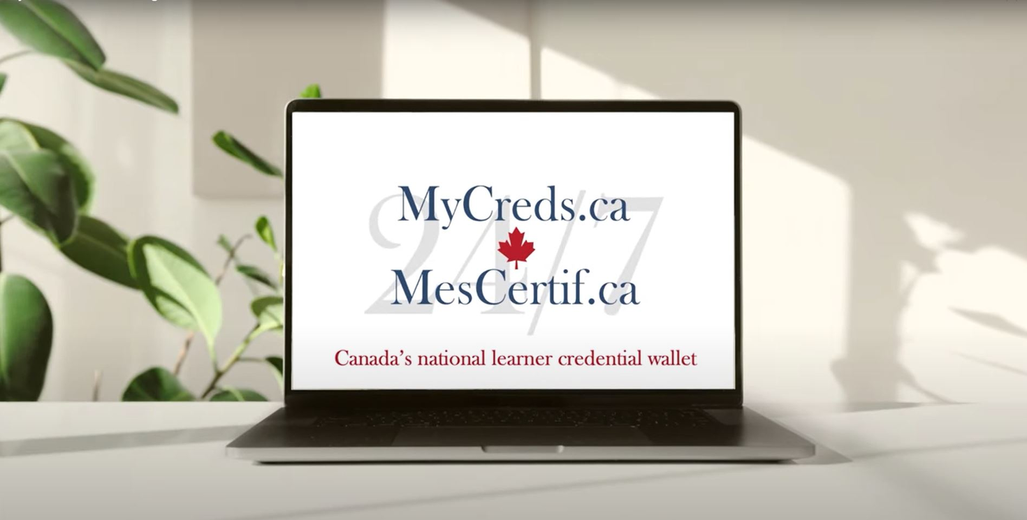 MyCreds logo displayed on laptop
