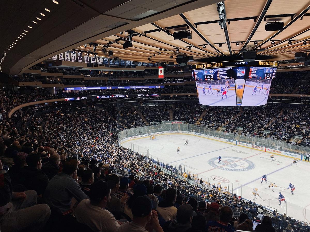 Hockey game at Madison Square Garden