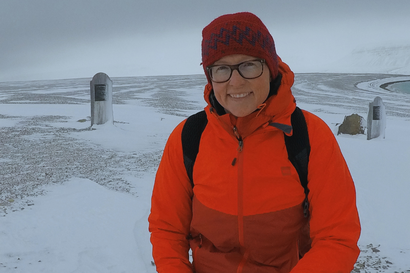 Professor Jackie Dawson in the field.