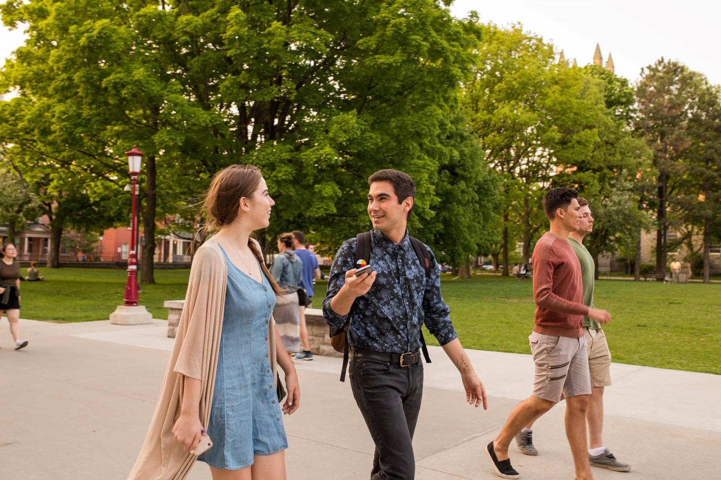 three students walking at uOttawa