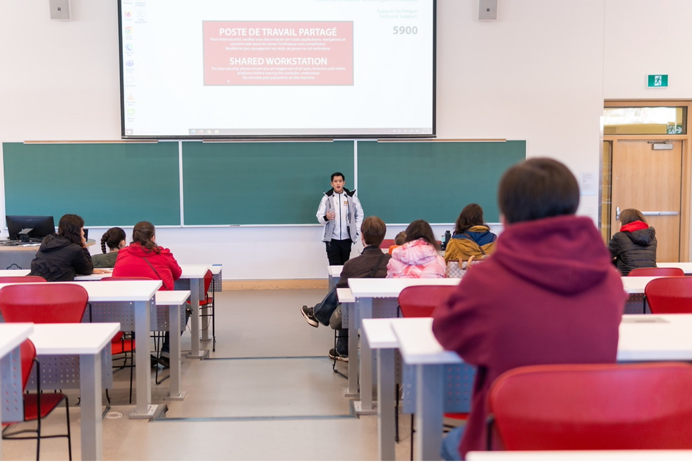 students attending a lecture