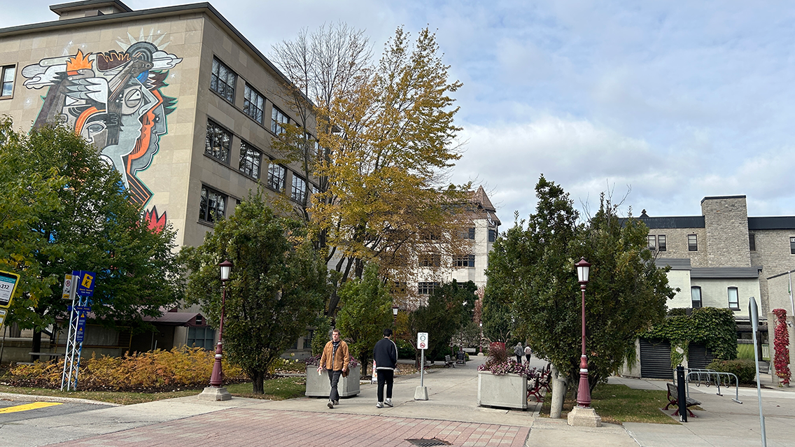 Mural on Simard Hall