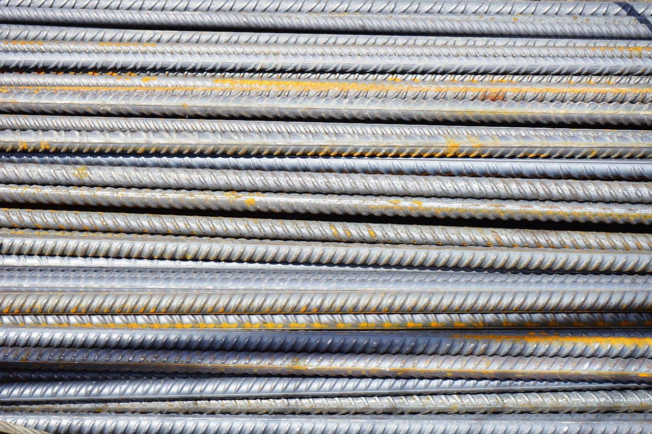 Pile of rebar steel