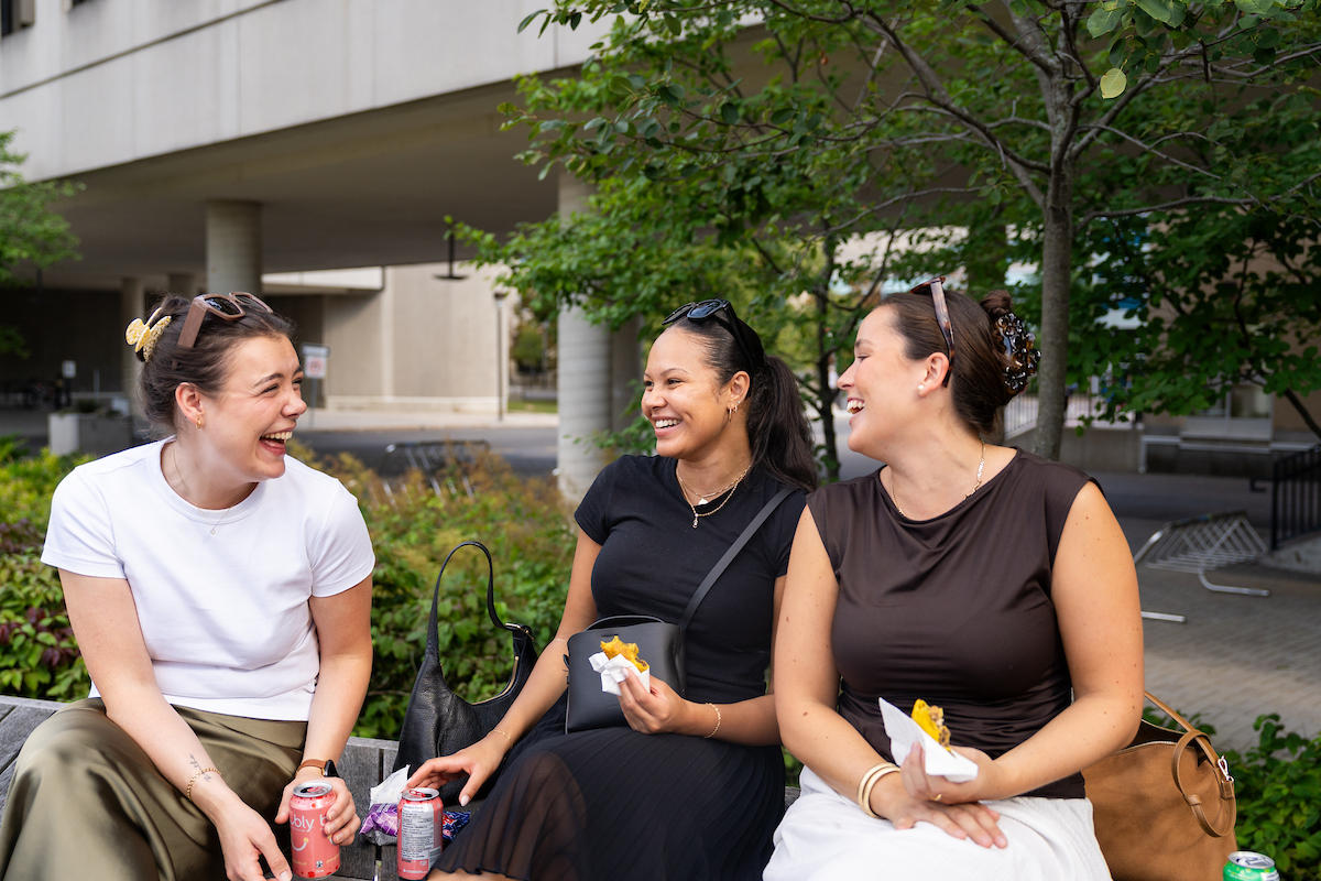 Students laughing