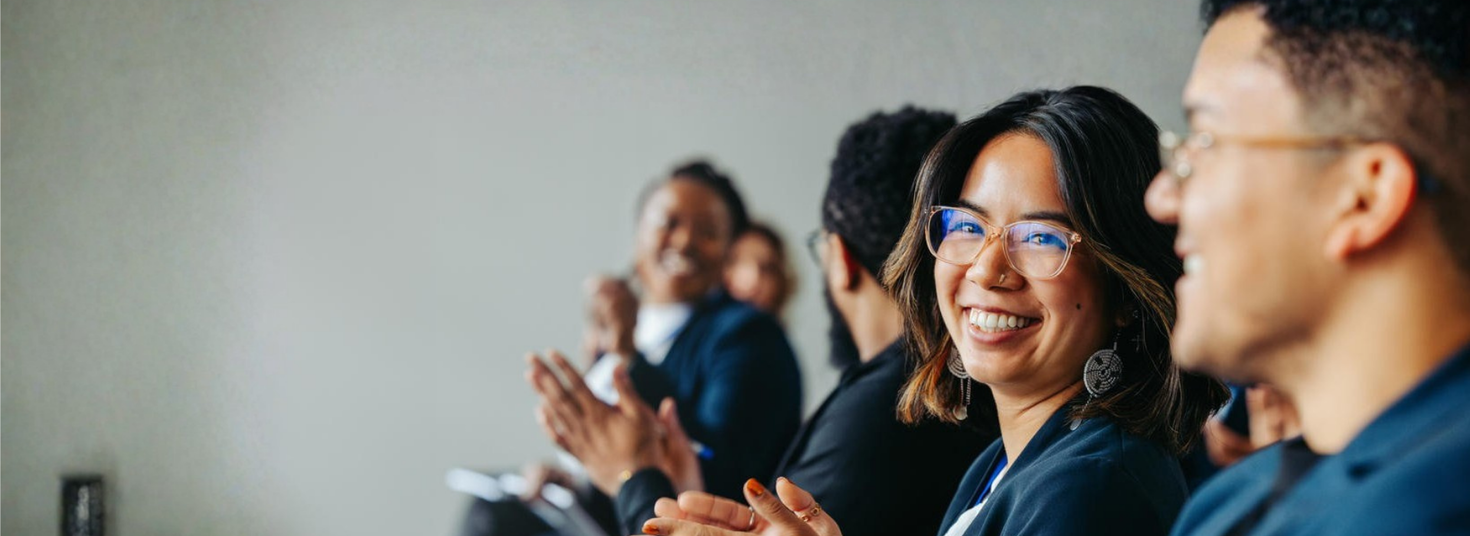 Employees during an event