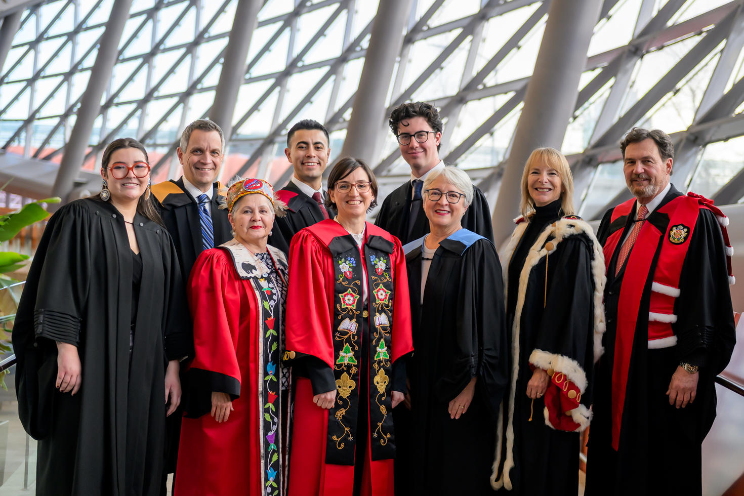 Group of leadership at the installation ceremony for Marie-Eve Sylvestre. 