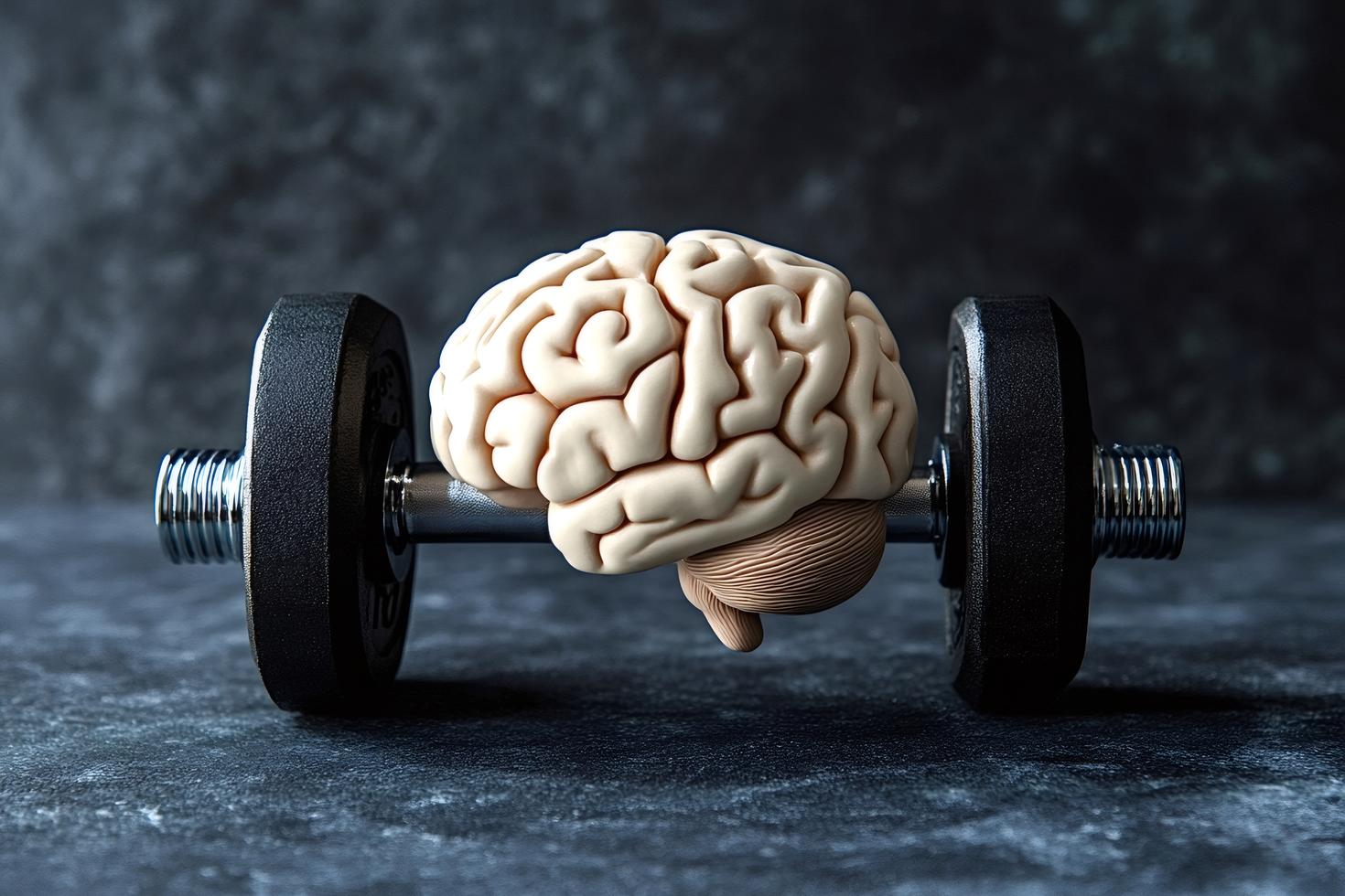 Brain lifting weights - Photo: Oleh Bilovus - vecteezy.com